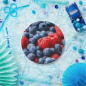 ラズベリーとブルーベリー ペーパープレート (パーティー)