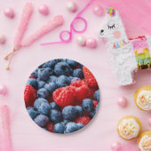 ラズベリーとブルーベリー ペーパープレート (パーティー)