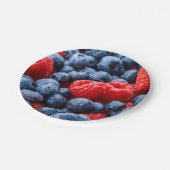 ラズベリーとブルーベリー ペーパープレート (アングル)