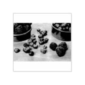 ラズベリーとブルーベリー ラバースタンプ (インプリント)