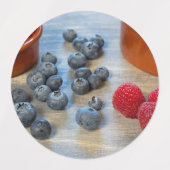 ラズベリーとブルーベリー ラベル (デザイン2)