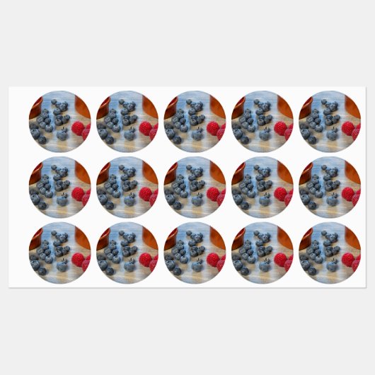 ラズベリーとブルーベリー ラベル (シート)
