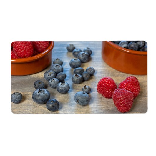 ラズベリーとブルーベリー ラベル (正面)