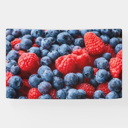 ラズベリーとブルーベリー 横断幕 (横)