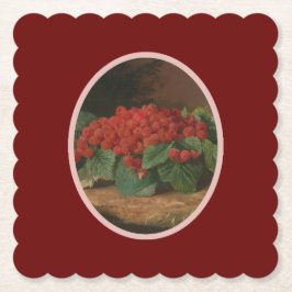 ラズベリーとローズウッドコースター ペーパーコースター