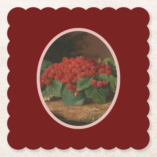 ラズベリーとローズウッドコースター ペーパーコースター (正面)