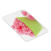 ラズベリーのおいしいキャンディースイーツのグリーンカップケーキ マグネット (右側)