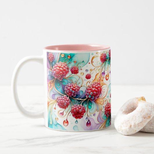 ラズベリーのエッセンス ツートーンマグカップ (ドーナツ)
