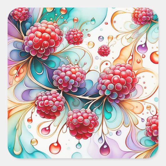 ラズベリーのエッセンス ラウンドシール (正面)