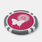ラズベリーのデイジーと蝶 ポーカーチップ (シングル)