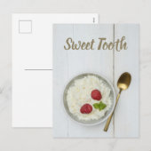 ラズベリーのデザートを添えた甘歯ライスプリン シーズンポストカード (正面/裏面)
