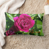 ラズベリーのビロードは上がりました ランバークッション (ブランケット)