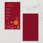 ラズベリーのフィズのレトロの点 名刺 (正面/裏面)