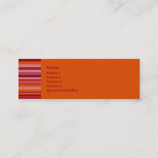 ラズベリーのフィズ • プロフィールカード スキニー名刺 (正面)