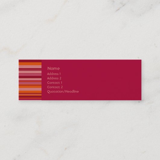 ラズベリーのフィズ • Profilecard スキニー名刺 (正面)