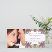 ラズベリーのヴィンテージフローラ写真を保存 セーブザデート (スタンド正面)