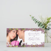 ラズベリーのヴィンテージフローラ写真を保存 セーブザデート (スタンド正面)