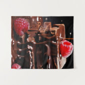 ラズベリーの入ったチョコレートケーキ タペストリー (正面(横))