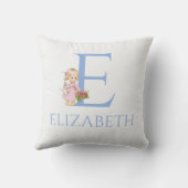 ラズベリーの女の子 - カスタム名 クッション (裏面)