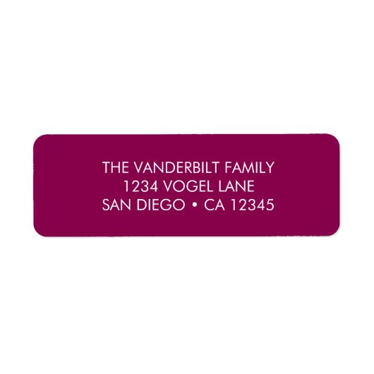 ラズベリーの差出人住所ラベル ラベル (正面)