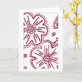 ラズベリーの花カード カード (黄色い花)