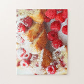 ラズベリーの薄切りローフケーキ ジグソーパズル (縦)