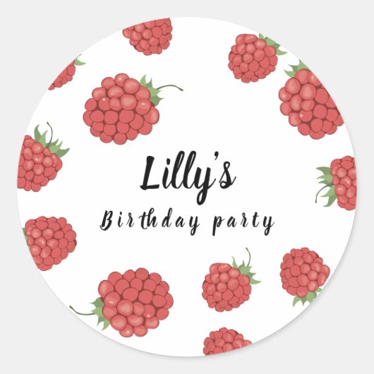 ラズベリーの誕生日 ラウンドシール (正面)