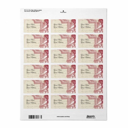 ラズベリーのCherub Frame ラベル (フルシート)