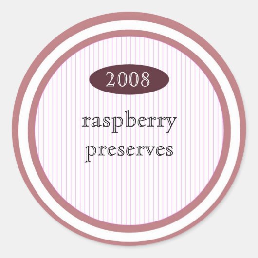 ラズベリーは食品ラベルを保存 ラウンドシール (正面)