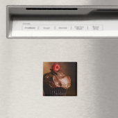 ラズベリーをトッピングしたチョコレートカップケーキ マグネット (インサイチュ (食洗機))