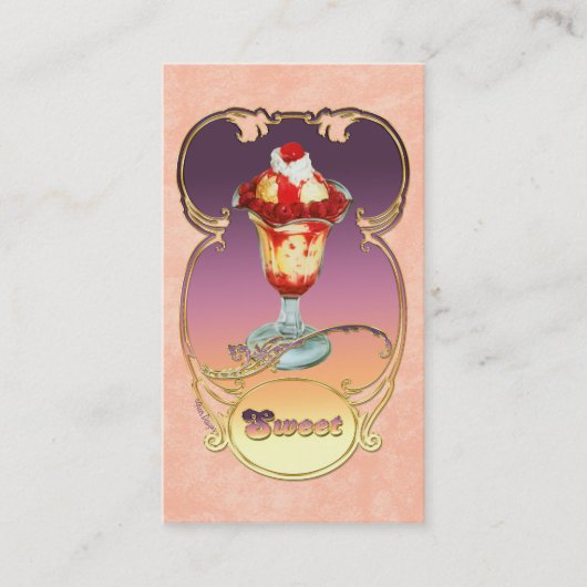 ラズベリーアイスクリームサンデ 名刺 (正面)
