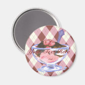 ラズベリーアイスクリームマグネット マグネット (正面/裏面)