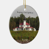 ラズベリーアイランドライトハウスダブルサイドオーナメント セラミックオーナメント (右)