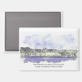 ラズベリーアイランドライトハウス2024マグネット マグネット (正面/裏面)