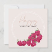 ラズベリーウォーターカラーイラストレーション カード (正面)