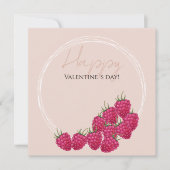 ラズベリーウォーターカラーイラストレーション カード (正面)