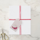 ラズベリーウォーターカラーハッピーバレンタインデー ギフトタグ (より糸付き)