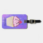 ラズベリーオントップの甘いカップケカスタムーキ ラゲッジタグ (正面横)