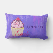 ラズベリーオントップの甘いカップケカスタムーキ ランバークッション (裏面)