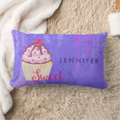 ラズベリーオントップの甘いカップケカスタムーキ ランバークッション (ブランケット)