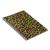 ラズベリーオンライムグリーンにヒョウ柄 ノートブック (右側)