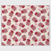 ラズベリーカップケーキ ラッピングペーパー (フラット)
