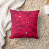 ラズベリーカラーアメリカンMoJo枕の花 クッション (ブランケット)