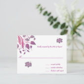 ラズベリーガーベラオンライムウェディングRSVP 出欠カード (スタンド正面)