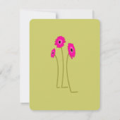 ラズベリーガーベラオンライム結婚式招待状 招待状 (裏面)