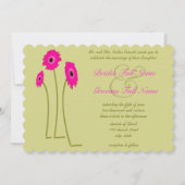 ラズベリーガーベラオンライム結婚式招待状 招待状 (正面)