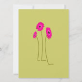 ラズベリーガーベラオンライム結婚式招待状 招待状 (裏面)