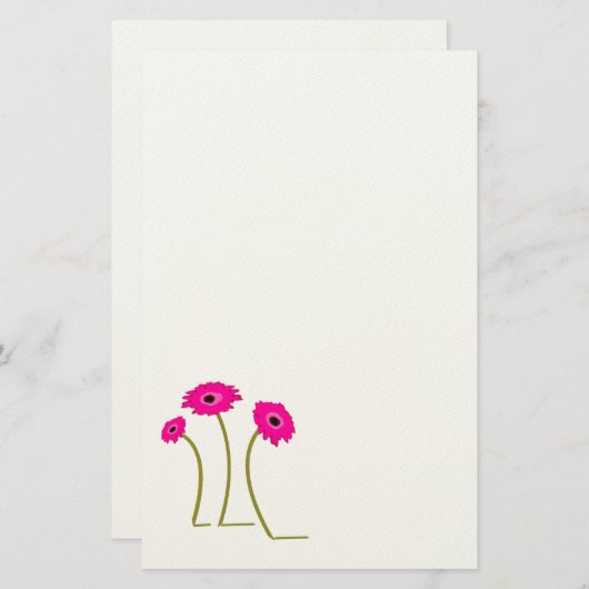 ラズベリーガーベラデイジー 便箋 (正面/裏面)