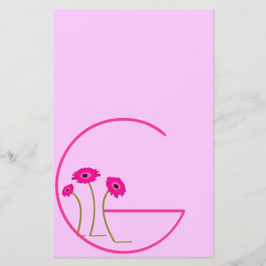 ラズベリーガーベラデイジー 便箋 (正面)