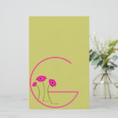 ラズベリーガーベラデイジー 便箋 (スタンド正面)